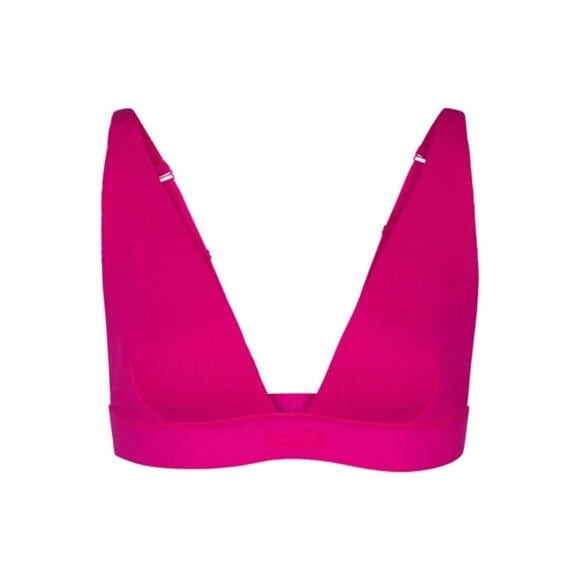 SKIMS PLUNGE BRALETTE RASPBERRY COTTON COLLECTION Large - Picture 4 of 5